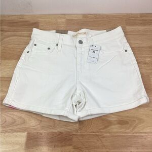 Levi's Mid Length White Denim Shorts Multiple Sizes NWT